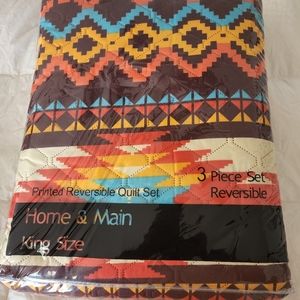 Printed reversible Quilt set